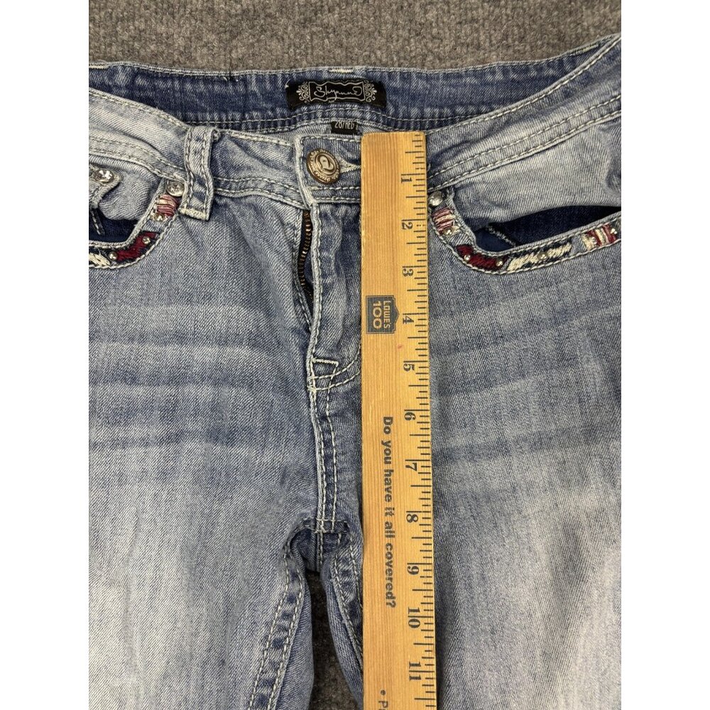 Shyanne Jeans Womens 28 Light Wash Bootcut Embellished Flap Pockets Western - Picture 4 of 8